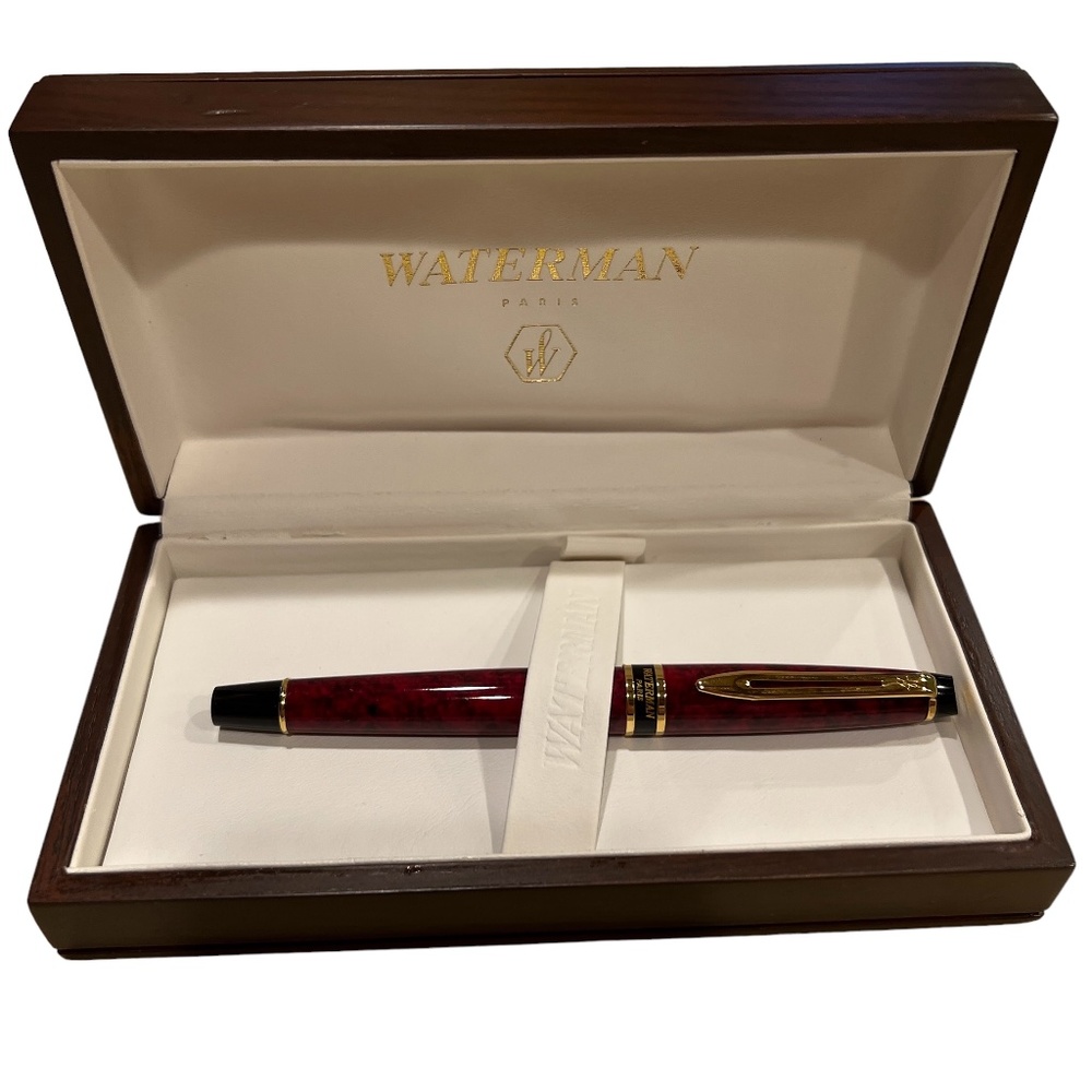 SLC Winter Olympic 2002 Branded Waterman Ball Point Pen - Red/gold